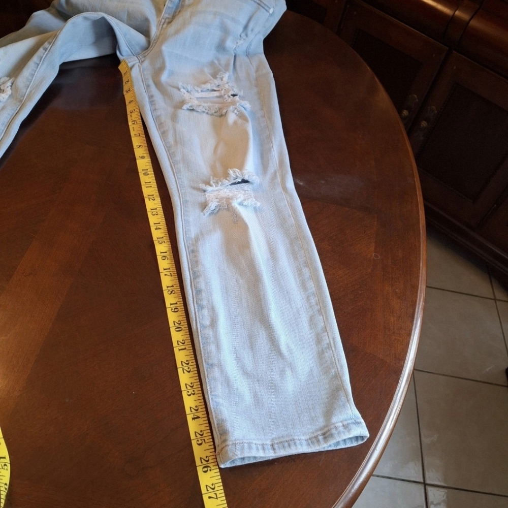 Judy Blue Jeans Boyfriend Fit Distressed Stretch Blue Jeans Women Size 9/29 - Picture 14 of 16